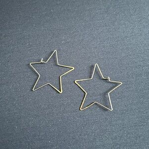 Gold Star Hoop Earrings